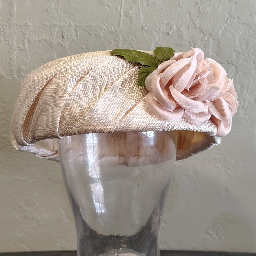 Vintage Pink Pillbox Fascinator Hat